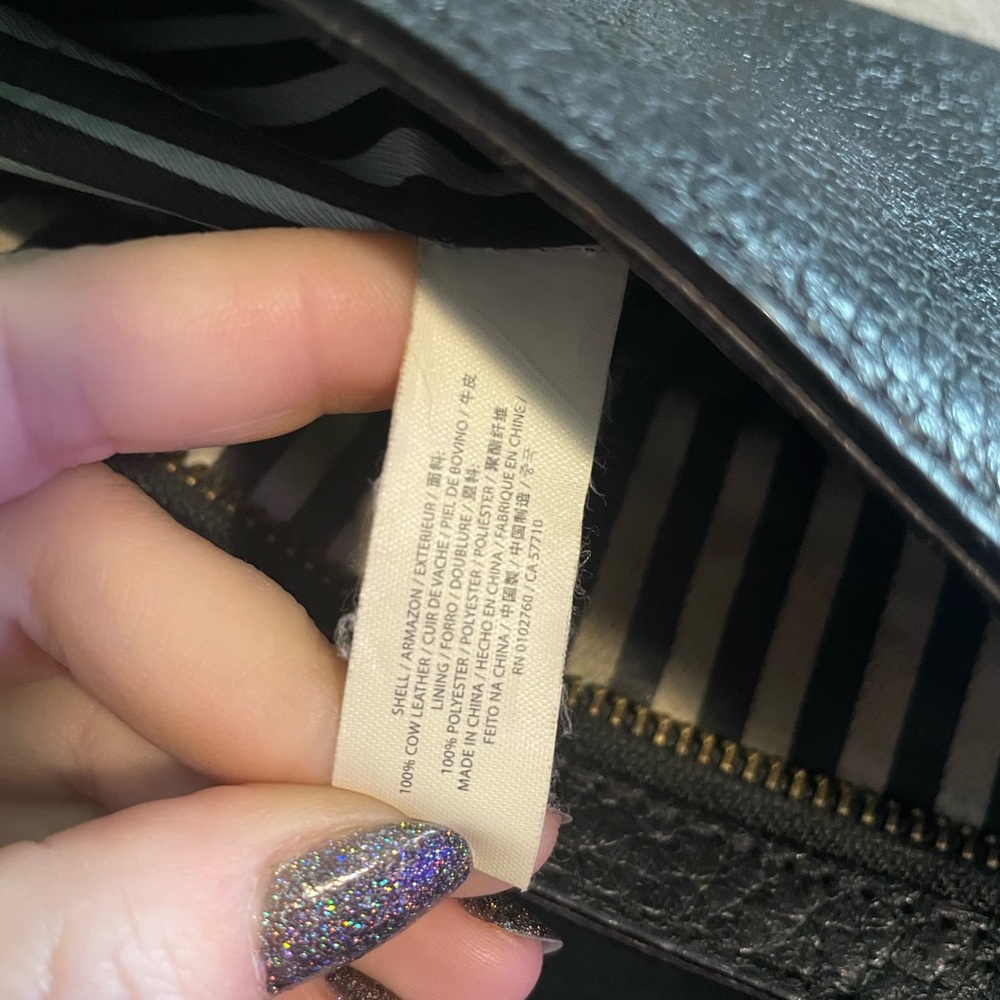 Kate Spade Black and White Striped Interior Bag